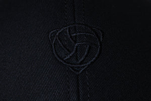 Cap with embroidered Cafufo logo "Black tone in tone"