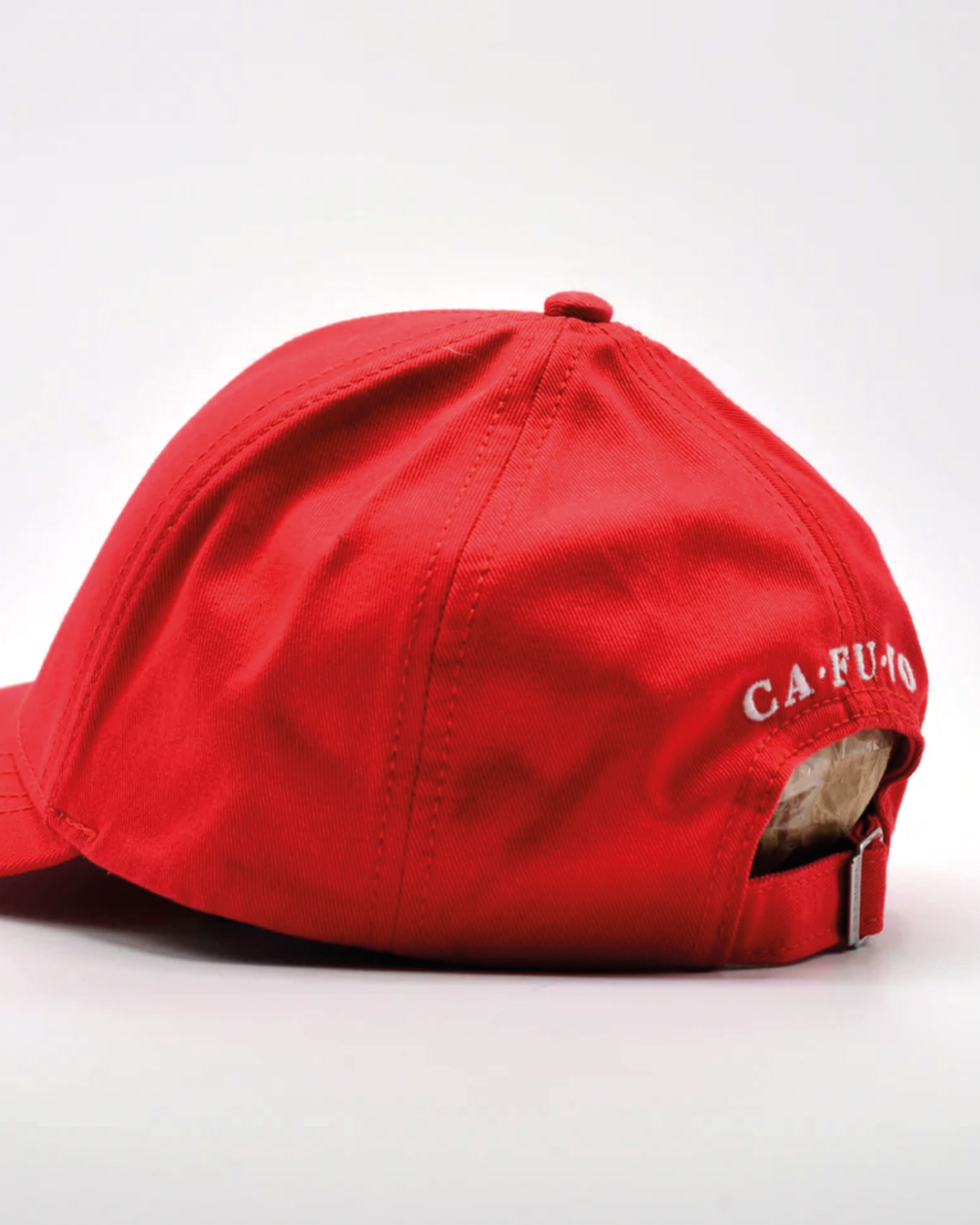 Cap with embroidered Cafufo logo "Red and white"