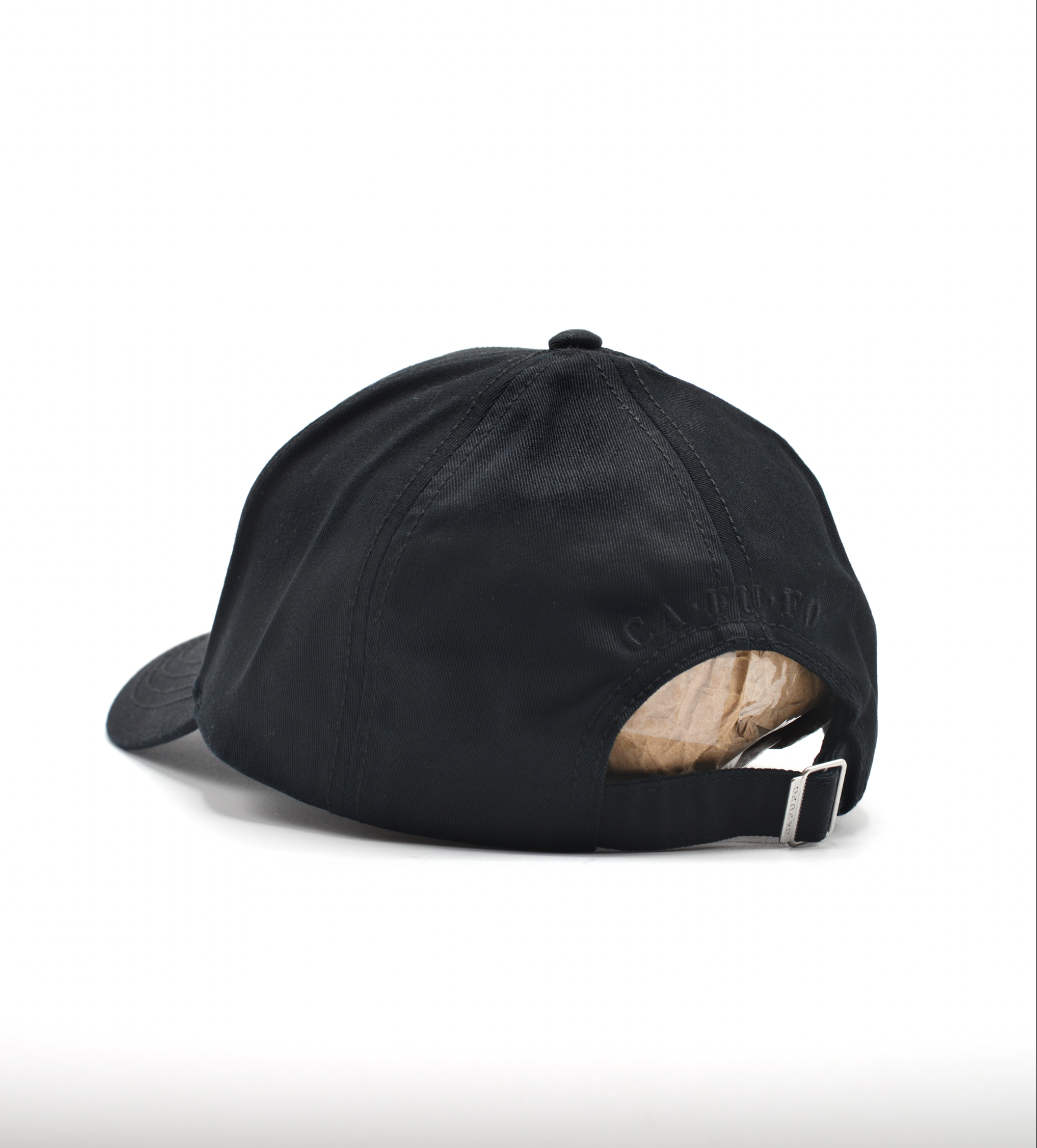 Cap with embroidered Cafufo logo "Black tone in tone"